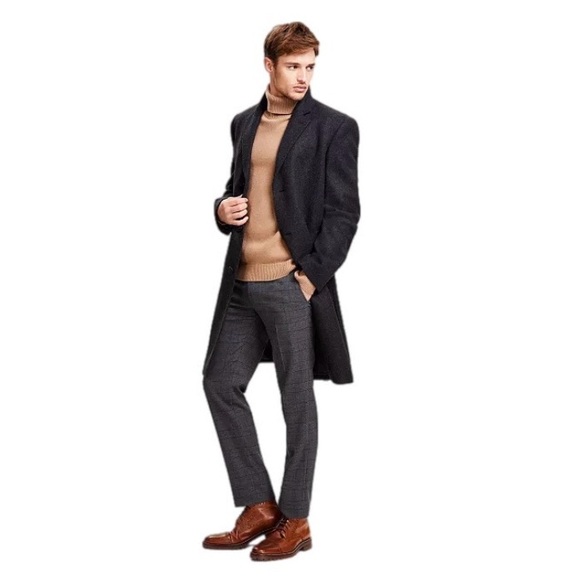 Michael Kors Wool Blend Men’s Coat Grey Charcoal Size 40S - Picture 2 of 13